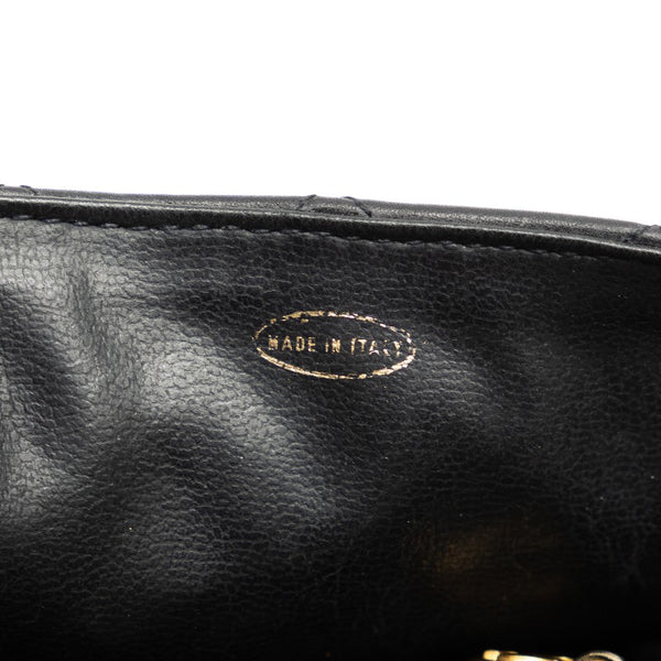 シャネル マトラッセ ココマーク ゴールド金具 ボディバッグ ウエストバッグ ブラック ラムスキン レディース CHANEL 【中古】