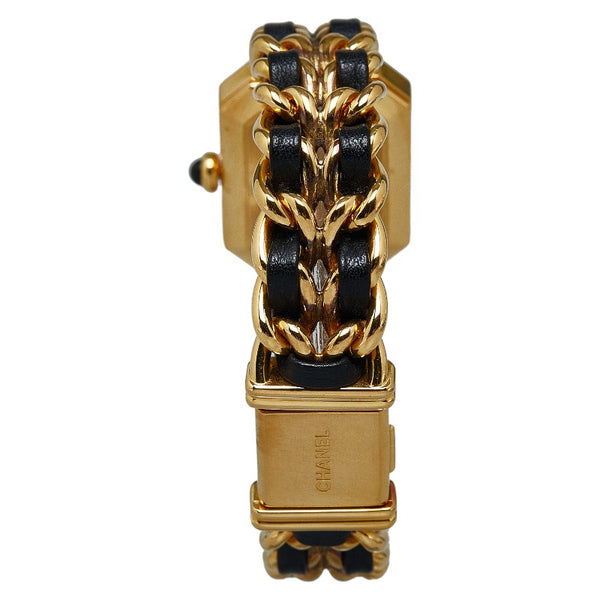 シャネル プルミエール 腕時計 #M H0001 クオーツ ブラック文字盤 メッキ レディース CHANEL 【中古】