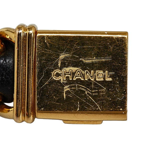 シャネル プルミエール 腕時計 #M H0001 クオーツ ブラック文字盤 メッキ レディース CHANEL 【中古】