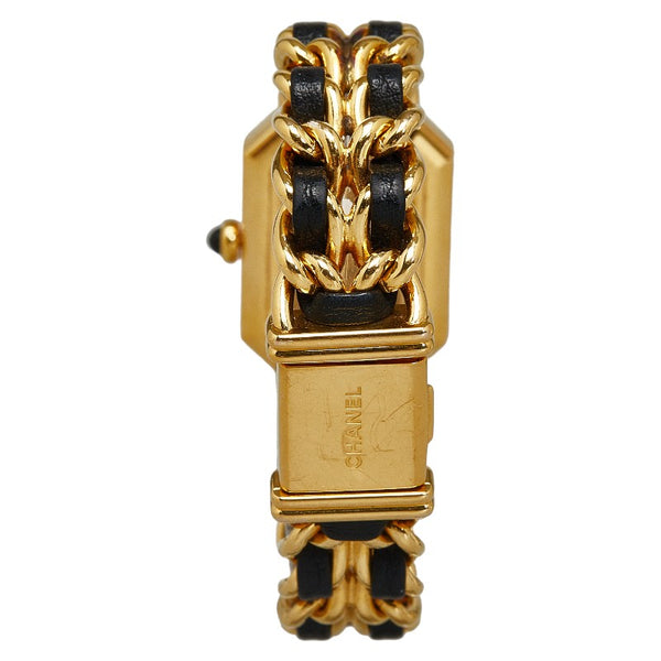 シャネル プルミエール 腕時計 #M H0001 クオーツ ブラック文字盤 メッキ レディース CHANEL 【中古】