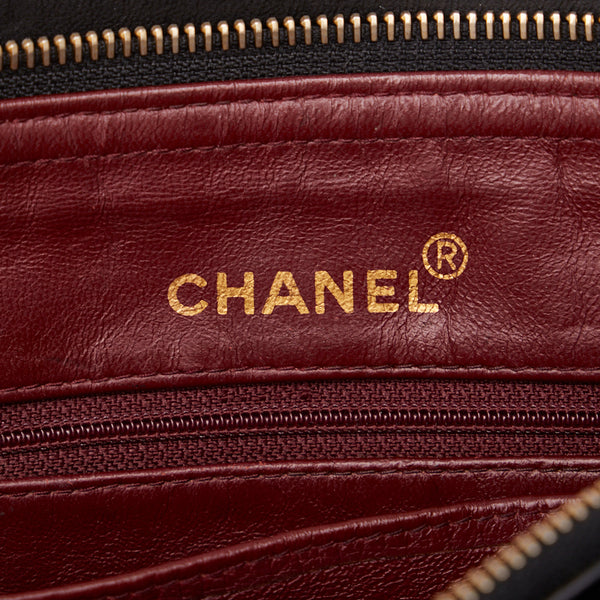 シャネル マトラッセ ココマーク ゴールド金具 チェーン ショルダーバッグ トートバッグ ブラック ラムスキン レディース CHANEL 【中古】
