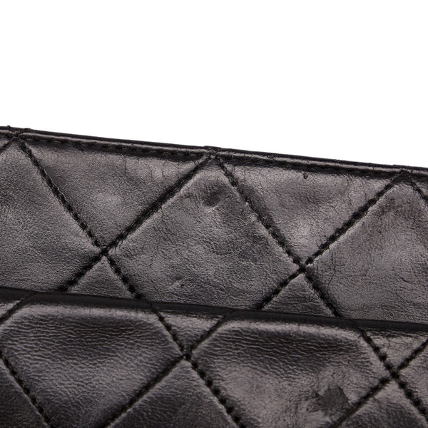 シャネル マトラッセ ココマーク ゴールド金具 チェーン ショルダーバッグ トートバッグ ブラック ラムスキン レディース CHANEL 【中古】