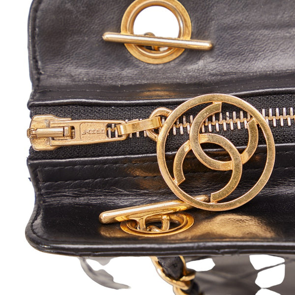 シャネル マトラッセ ココマーク ゴールド金具 チェーン ショルダーバッグ トートバッグ ブラック ラムスキン レディース CHANEL 【中古】