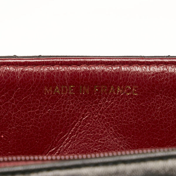 シャネル マトラッセ  ダイアナ ゴールド金具 チェーン ショルダーバッグ ブラック ラムスキン レディース CHANEL 【中古】