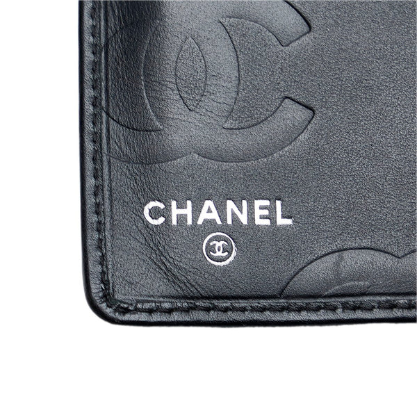 シャネル マトラッセ カンボンライン 長財布 ブラック カーフ エナメル レディース CHANEL 【中古】