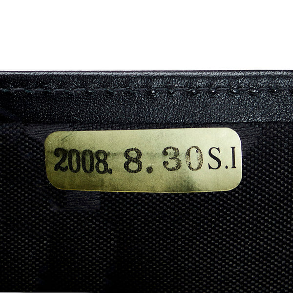 シャネル マトラッセ カンボンライン 長財布 ブラック カーフ エナメル レディース CHANEL 【中古】