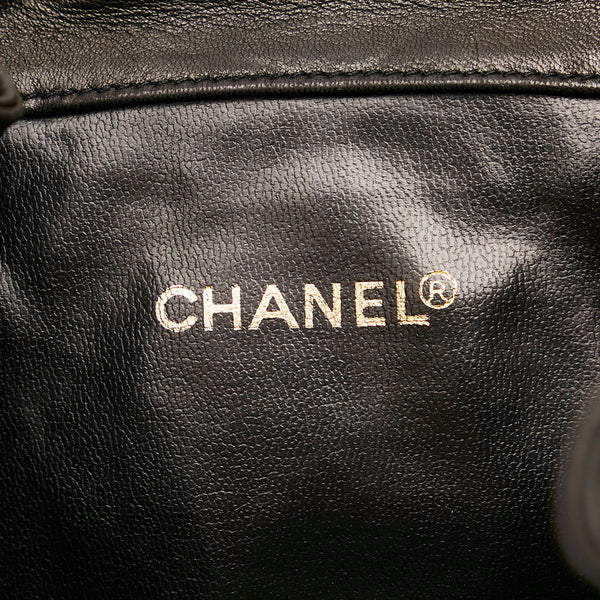 シャネル マトラッセ ココマーク  ブラック ラムスキン チェーン リュック バックパック レディース CHANEL 【中古】