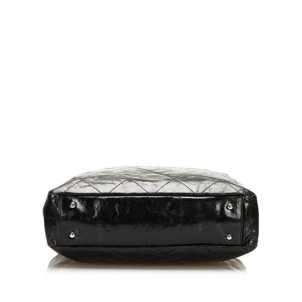 シャネル ポートベロー チェーン ショルダーバッグ トートバッグ 2WAY ブラック レザー ツイード レディース CHANEL 【中古】