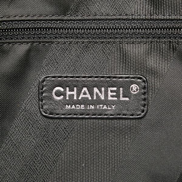 シャネル ポートベロー チェーン ショルダーバッグ トートバッグ 2WAY ブラック レザー ツイード レディース CHANEL 【中古】