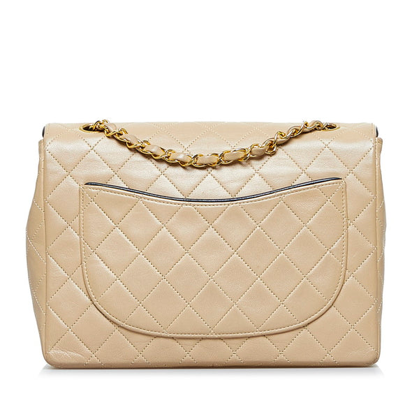 シャネル マトラッセ ココマーク ゴールド金具 チェーンショルダーバッグ ベージュ ラムスキン レディース CHANEL 【中古】