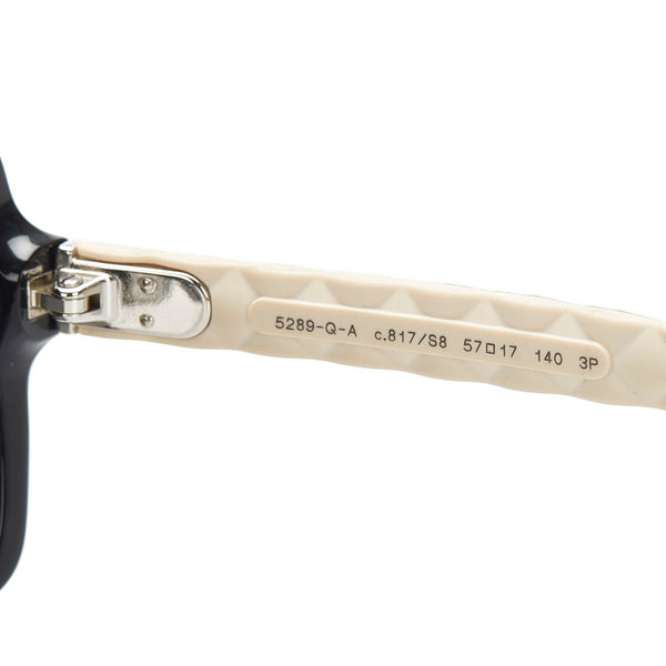 シャネル マトラッセ ココマーク 5289 ブラック ベージュ プラスチック サングラス レディース CHANEL 中古