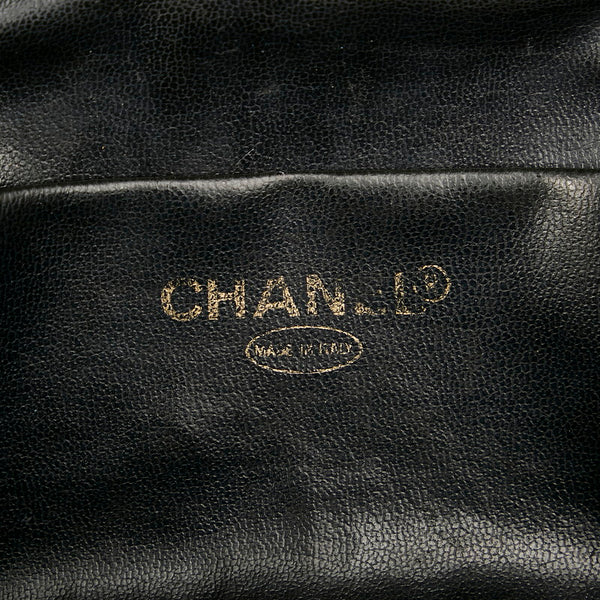 シャネル ブラック キャビアスキン バニティバッグ レディース CHANEL 【中古】