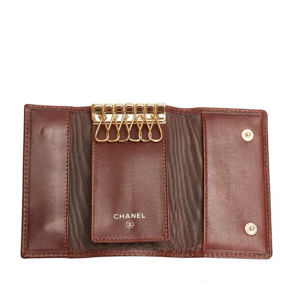 シャネル ブラウン レザー キーケース レディース CHANEL 【中古】