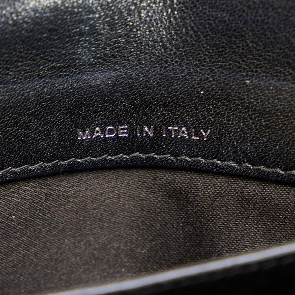 シャネル ブラック パテントレザー 長財布 レディース CHANEL 【中古】