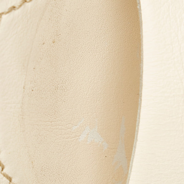 シャネル ホワイト レザー ウッド サンダル レディース CHANEL 【中古】