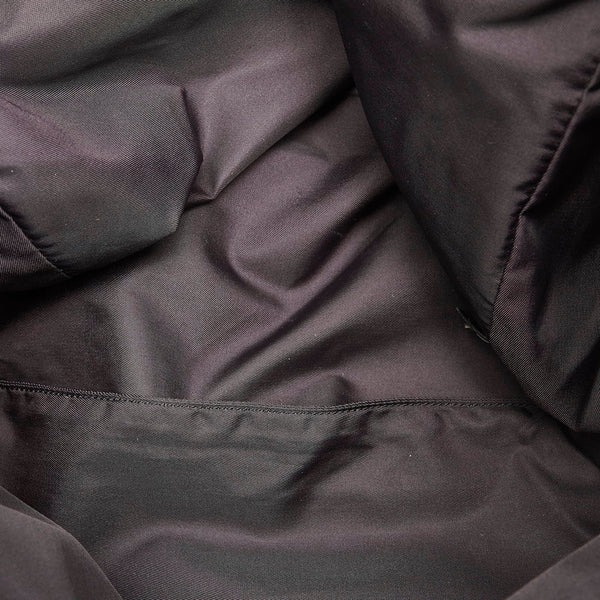 シャネル ニュートラベルライン ブラック ナイロン レザー トートバッグ レディース CHANEL 【中古】