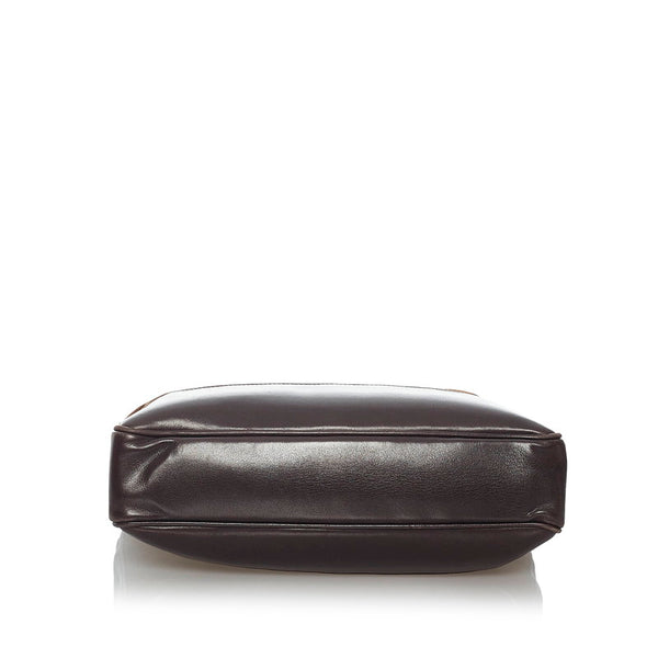 シャネル ブラウン スウェード レザー チェーン ショルダーバッグ レディース CHANEL 【中古】