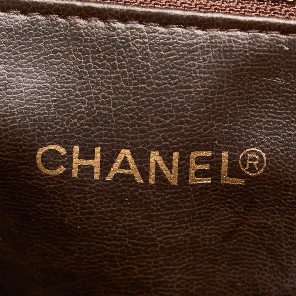 シャネル ブラウン スウェード レザー チェーン ショルダーバッグ レディース CHANEL 【中古】