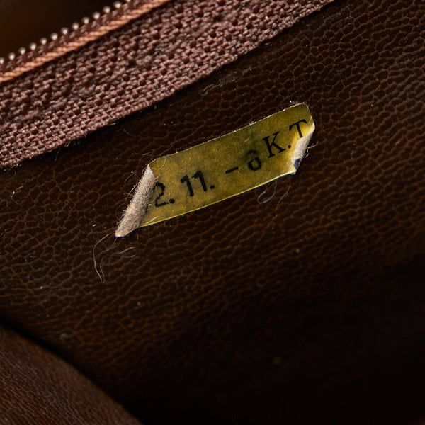 シャネル ブラウン スウェード レザー チェーン ショルダーバッグ レディース CHANEL 【中古】