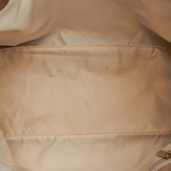 シャネル ニュートラベルライン ハンドバッグ トートバッグ ベージュ ナイロン レザー レディース CHANEL 【中古】