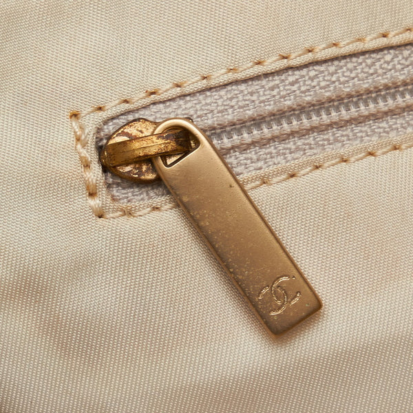 シャネル ニュートラベルライン ハンドバッグ トートバッグ ベージュ ナイロン レザー レディース CHANEL 【中古】