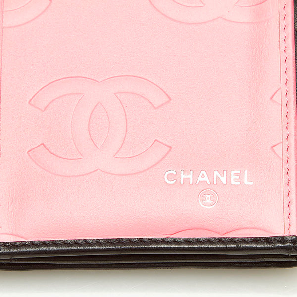 シャネル マトラッセ カンボンライン ブラック レザー 長財布 レディース CHANEL 中古