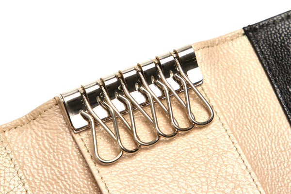 シャネル ビコローレ ブラック レザー キーケース レディース CHANEL 中古