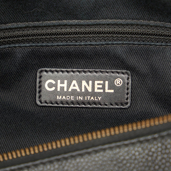 シャネル ブラック キャビアスキン ハンドバッグ ショルダーバッグ チェーン 2WAY レディース CHANEL 【中古】