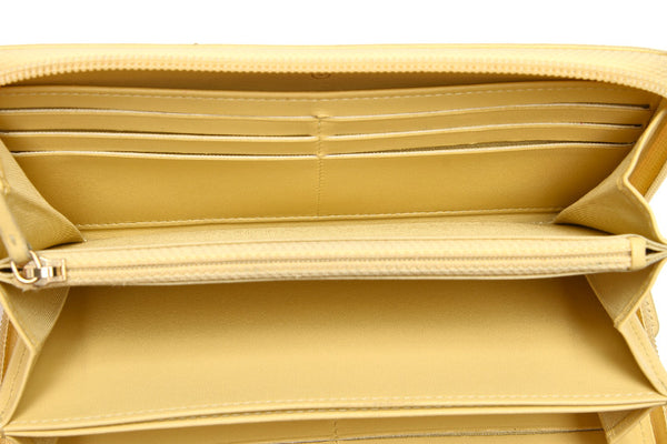 シャネル マトラッセ ココマーク イエロー ラムスキン 長財布 レディース CHANEL 中古