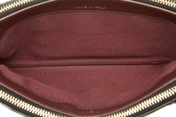 シャネル マトラッセ エンプロイダリー ブラック ラムスキン ウォレットチェーン レディース CHANEL 中古