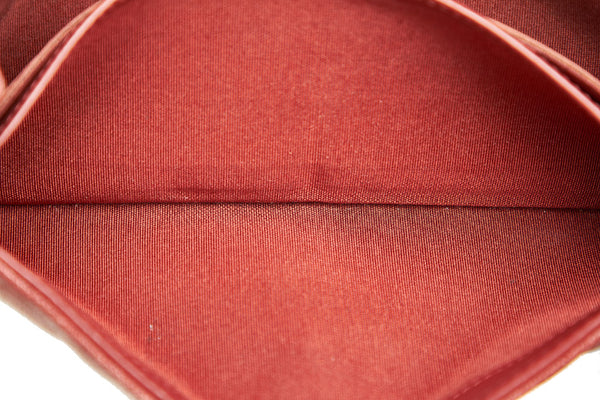 シャネル ボーイシャネル レッドブラウン キャビアスキン 長財布 レディース CHANEL 中古