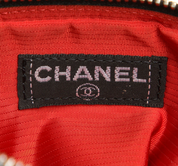 シャネル ブラック ナイロン ポーチ レディース CHANEL 中古