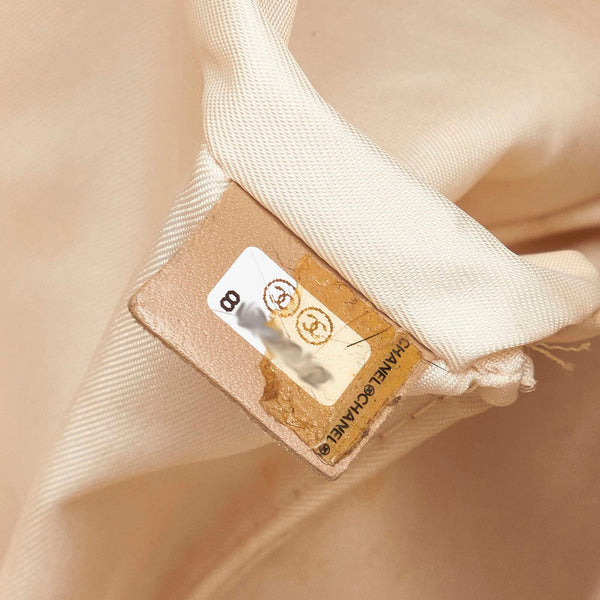 シャネル ニュートラベルライン トートバッグ ベージュ キャンバス レザー レディース CHANEL 【中古】