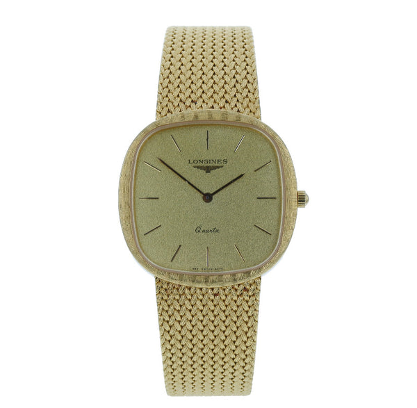 ロンジン ゴールド メッキ 腕時計 レディース LONGINES クオーツ ゴールド文字盤 中古