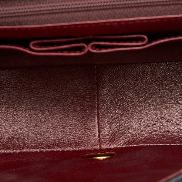 シャネル マトラッセ 24 シングルフラップ チェーン ショルダーバッグ  ブラック ラムスキン レディース CHANEL 【中古】