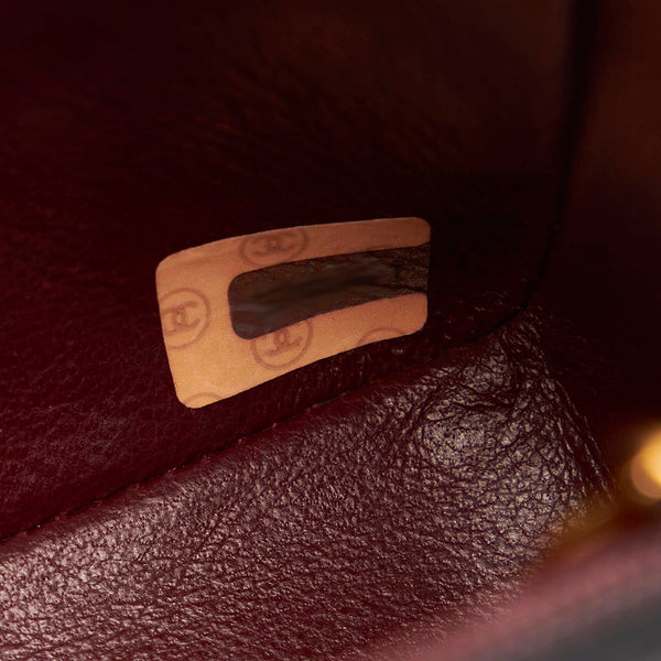 シャネル マトラッセ 24 シングルフラップ チェーン ショルダーバッグ  ブラック ラムスキン レディース CHANEL 【中古】