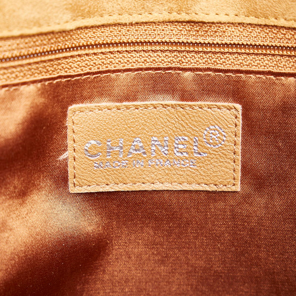 シャネル パッチワーク ハンドバッグ トートバッグ ブラウン スウェード レディース CHANEL 【中古】