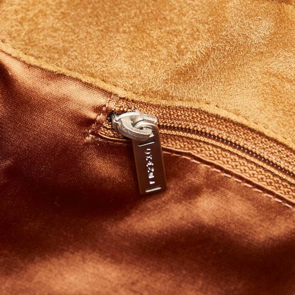 シャネル パッチワーク ハンドバッグ トートバッグ ブラウン スウェード レディース CHANEL 【中古】