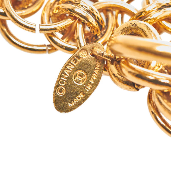 シャネル フェイクパール ヴィンテージ チェーンネックレス ゴールド メッキ レディース CHANEL 【中古】