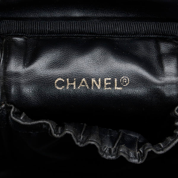シャネル ビコローレ ココマーク ミニ ハンドバッグ バニティバッグ ブラック レザー レディース CHANEL 【中古】