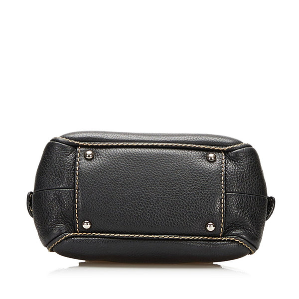 シャネル フリンジ ハンドバッグ ブラック レザー レディース CHANEL 【中古】