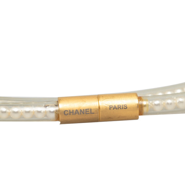 シャネル フェイクパール ネックレス ゴールド メッキ PVC レディース CHANEL 【中古】