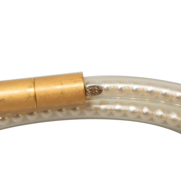 シャネル フェイクパール ネックレス ゴールド メッキ PVC レディース CHANEL 【中古】