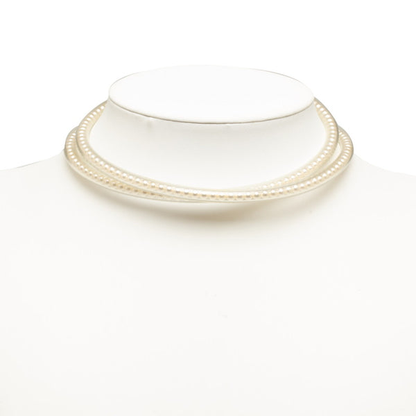 シャネル フェイクパール ネックレス ゴールド メッキ PVC レディース CHANEL 【中古】
