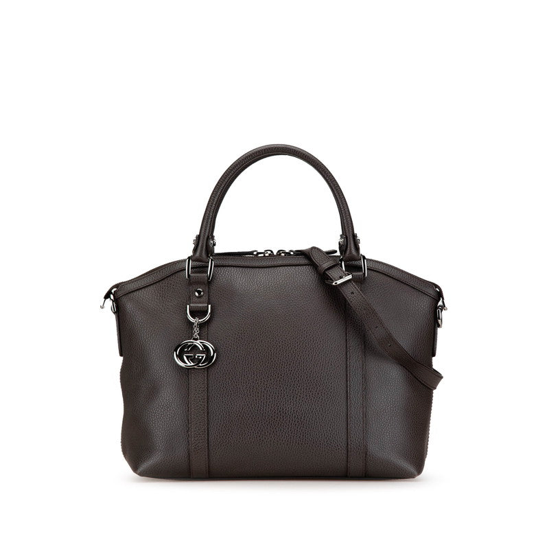 グッチ ハンドバッグ ショルダーバッグ 2WAY 341503 ブラウン レザー レディース GUCCI 【中古】