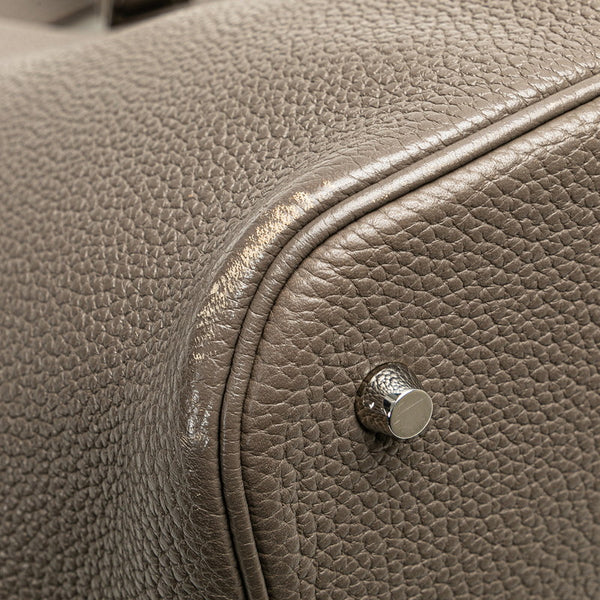 エルメス ピコタンロックGM ハンドバッグ エトゥープ グレー トリヨンクレマンス レディース HERMES 【中古】