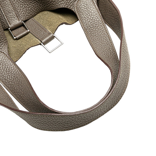 エルメス ピコタンロックGM ハンドバッグ エトゥープ グレー トリヨンクレマンス レディース HERMES 【中古】