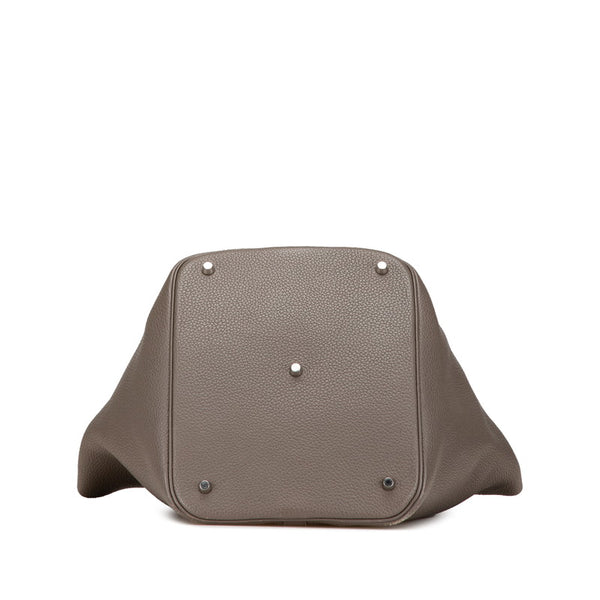 エルメス ピコタンロックGM ハンドバッグ エトゥープ グレー トリヨンクレマンス レディース HERMES 【中古】