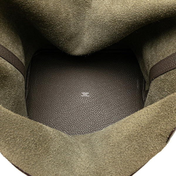 エルメス ピコタンロックGM ハンドバッグ エトゥープ グレー トリヨンクレマンス レディース HERMES 【中古】