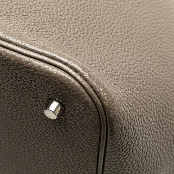 エルメス ピコタンロックGM ハンドバッグ エトゥープ グレー トリヨンクレマンス レディース HERMES 【中古】